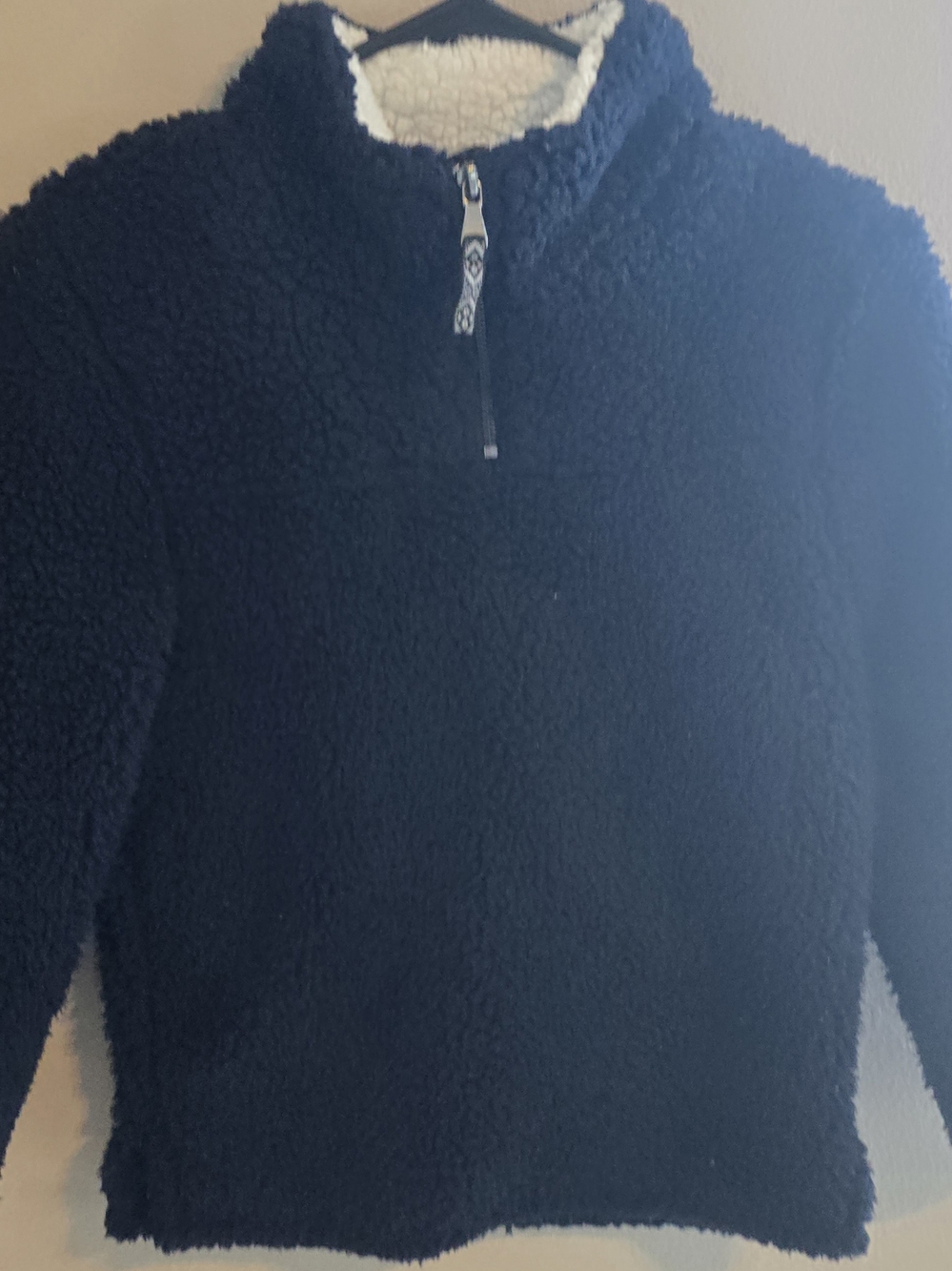 Class Club Navy Knit Jacket with Cream Sherpa